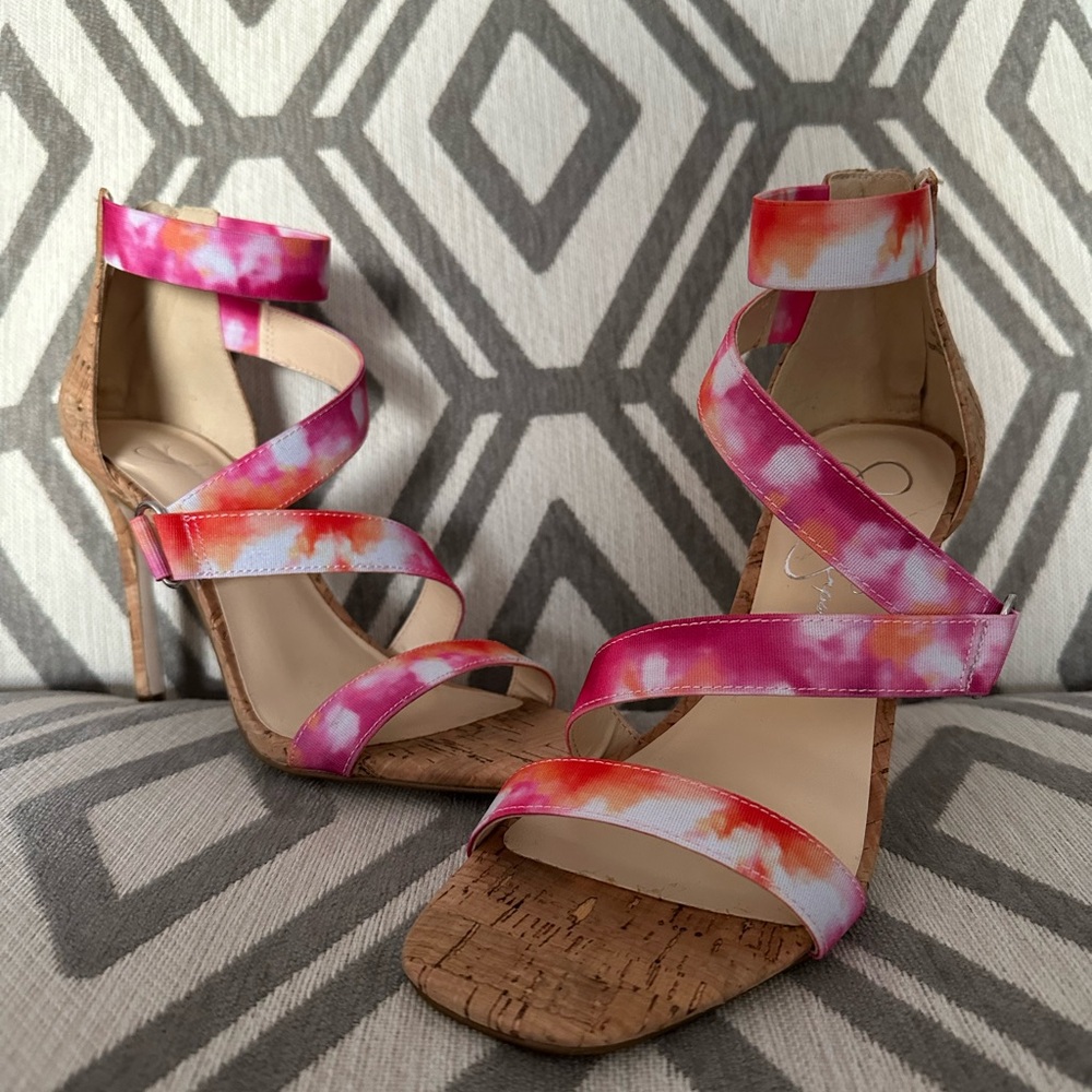 Jessica Simpson Tie Dye Cork Heel